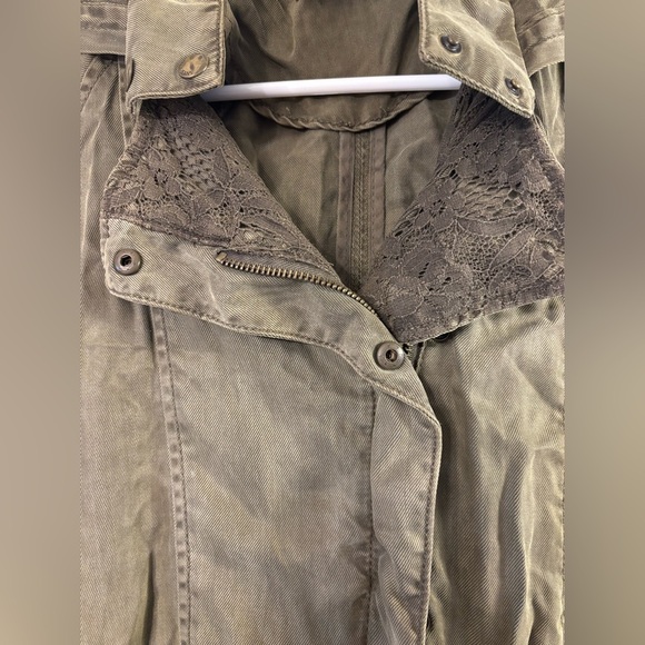 Max Jeans Green Utility Jacket Lightweight Cotton - Picture 5 of 11